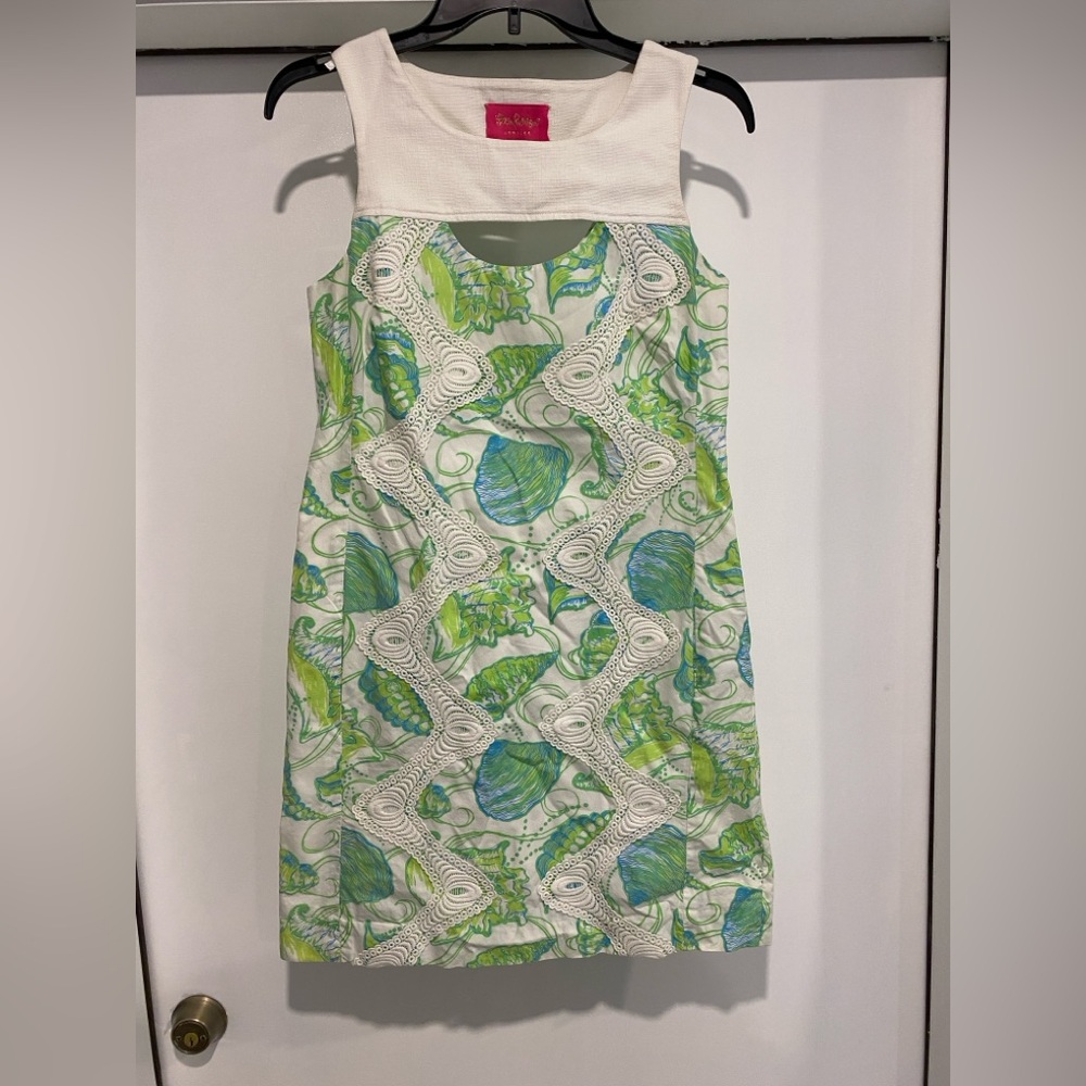 Lilly Pulitzer Green and Blue Mini Dress